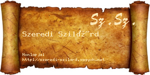 Szeredi Szilárd névjegykártya