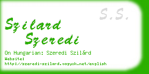 szilard szeredi business card